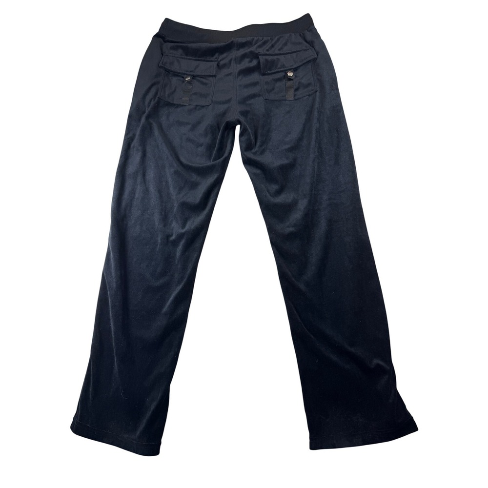 Tracksuit Black Velour Pants XL Extra Large Lounge Drawstring Pockets Casual‎ - Picture 4 of 4